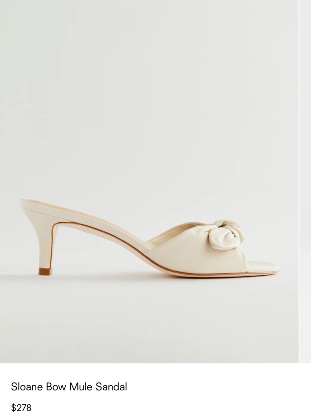 Reformation Sloane Bow Mule Sandal